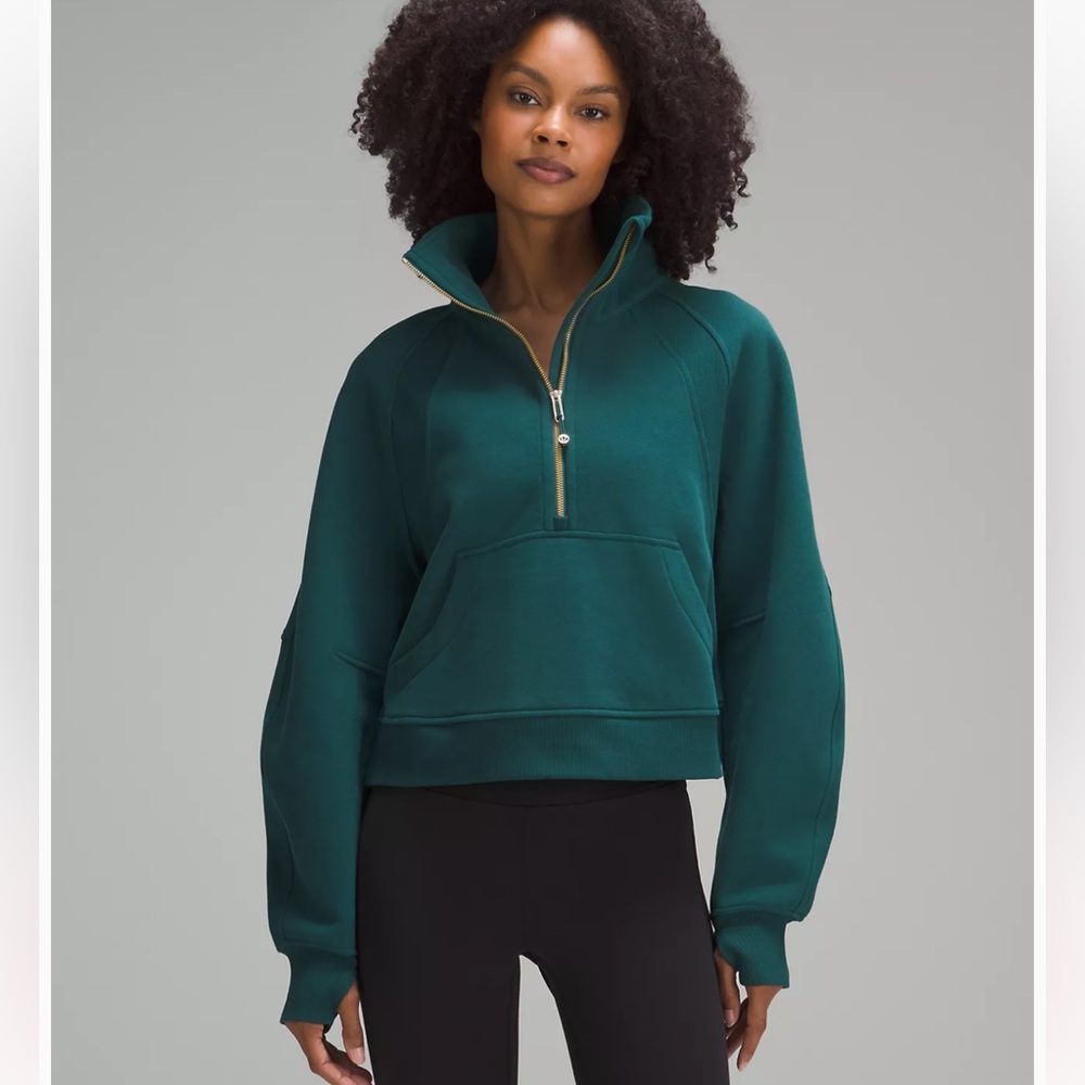 NWT Lululemon Scuba M/L Oversized Funnel Neck storm teal